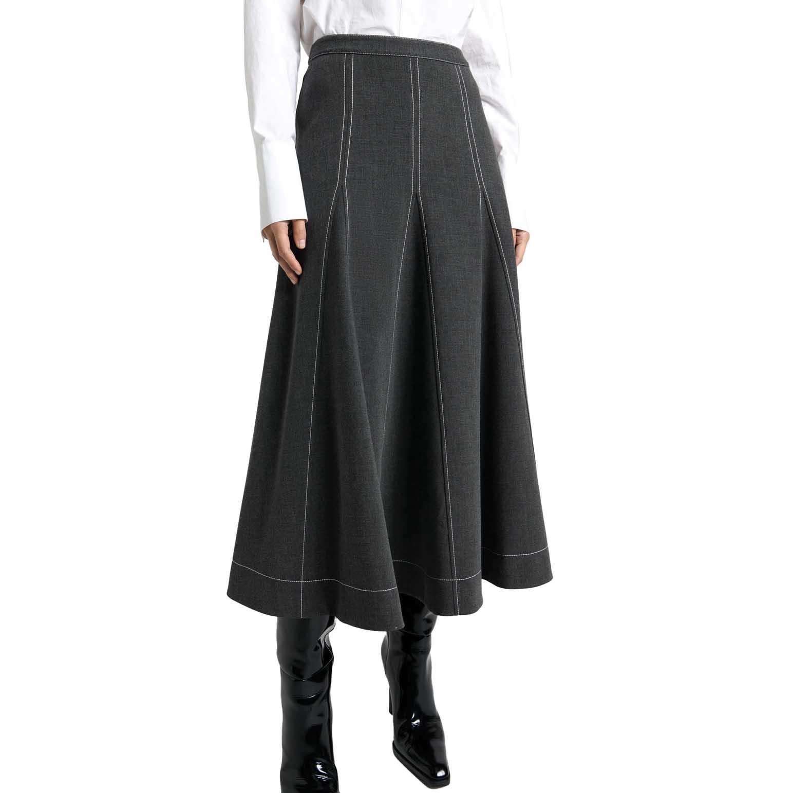Cue Bi-Stretch Twill Full Skirt